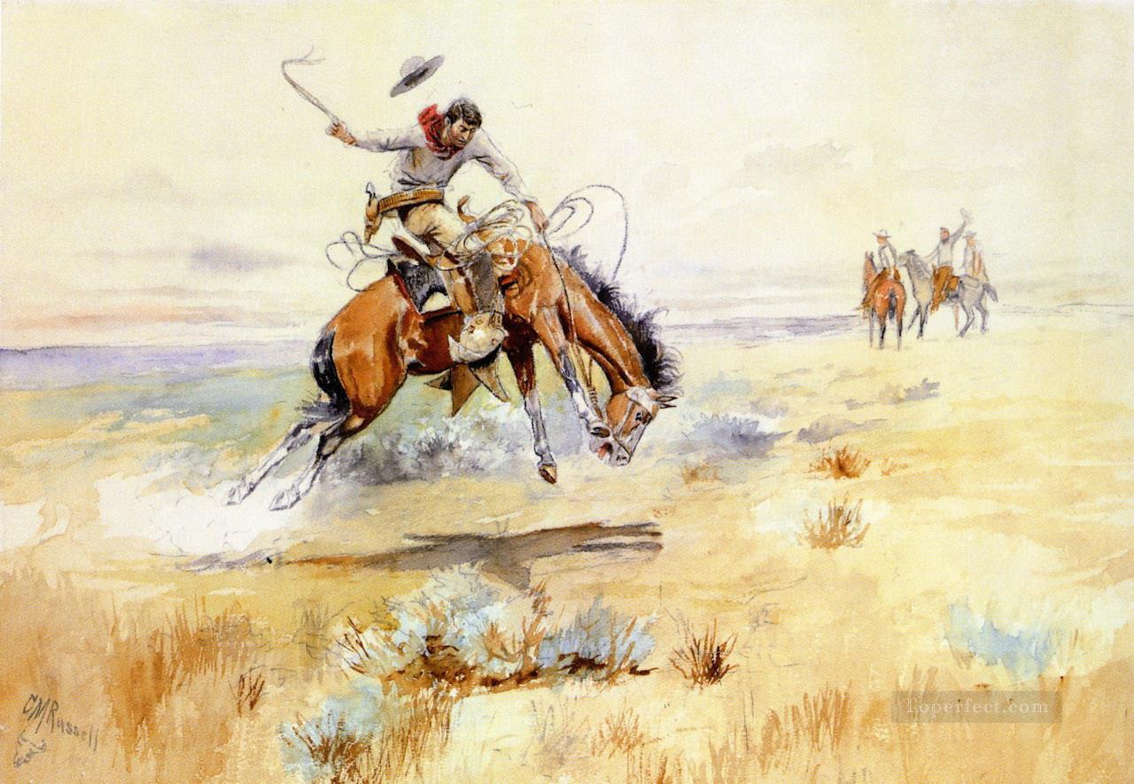 the bronco buster 1894 Charles Marion Russell American Indians Oil Paintings